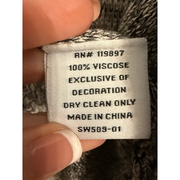 𝅺Womens M Boho Open Knit Oversized Dolman Short Sleeve Cardigan Travel - Picture 8 of 9